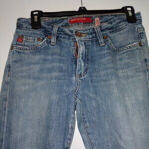Big Star Bootcut Jeans Women’s Size 27R Medium Wash Distressed Hem